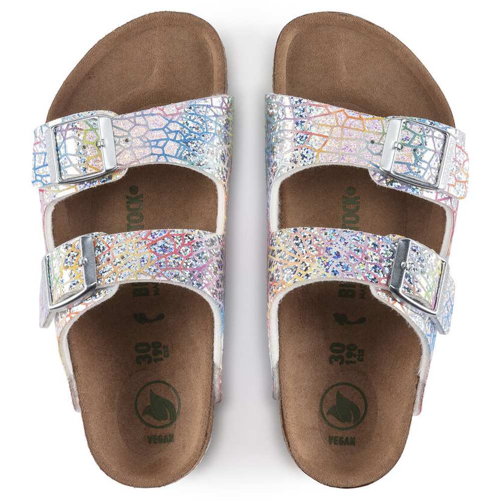 Birkenstock Kids Arizon Vegan Sandals - Silver - 1022173 - Image 4