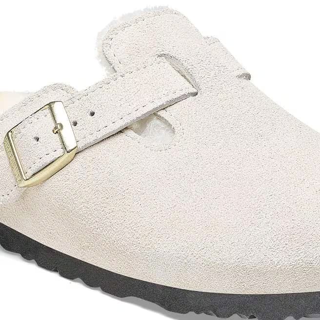 Birkenstock Boston Shearling Clogs - Antique White - 1026192 - Image 6