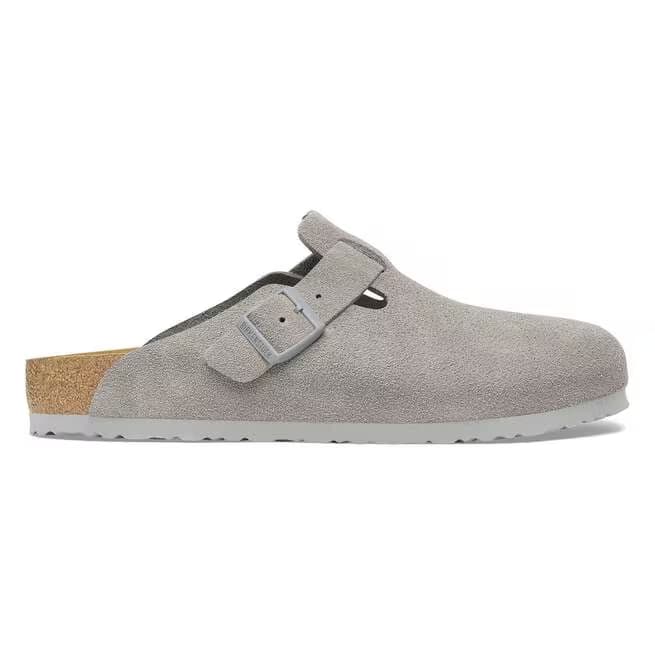 Birkenstock Boston Suede Clogs - Stone Coin - 1027751 - Image 2