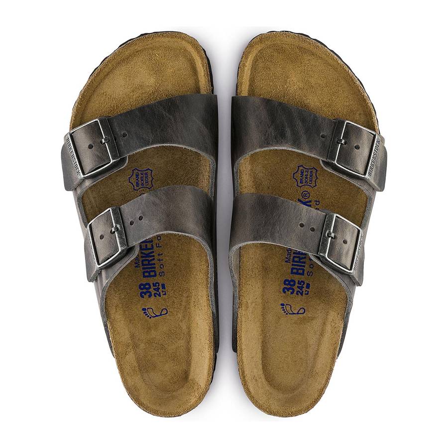 Birkenstock Arizona Leather Sandals - Iron - 552801 - Image 4