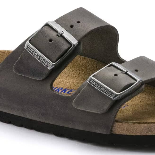 Birkenstock Arizona Leather Sandals - Iron - 552801 - Image 5