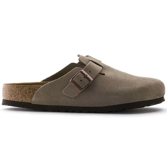 Birkenstock Boston Suede Clogs - Taupe - 560771 - Image 2