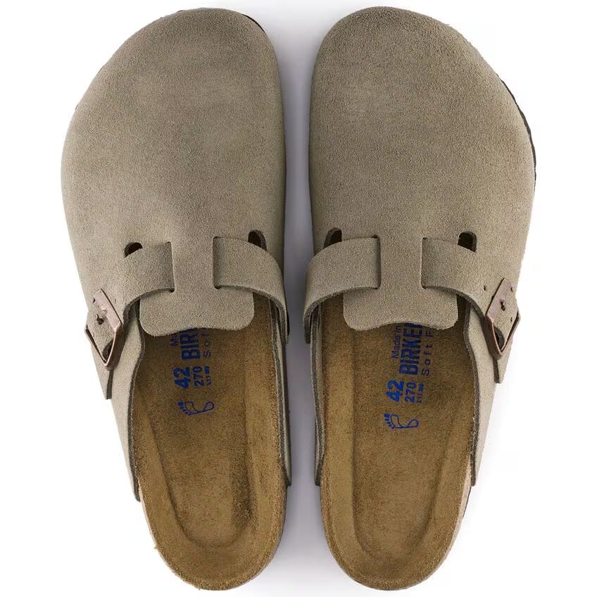 Birkenstock Boston Suede Clogs - Taupe - 560771 - Image 5