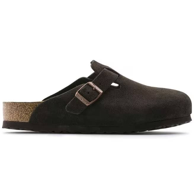 Birkenstock Boston Suede Clogs - Mocha - 660461 - Image 2