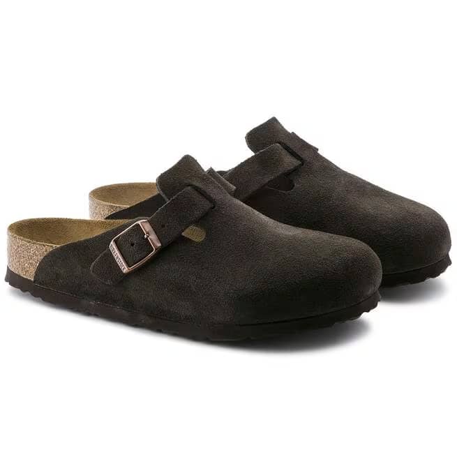 Birkenstock Boston Suede Clogs - Mocha - 660461 - Image 3