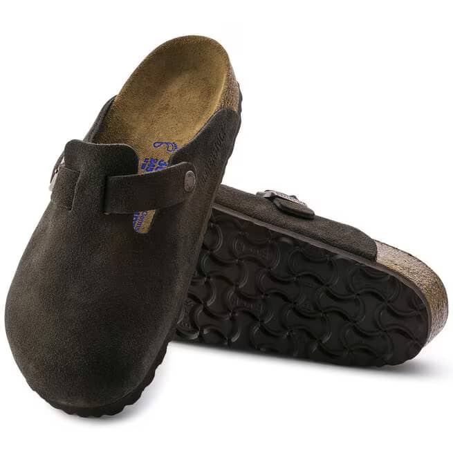 Birkenstock Boston Suede Clogs - Mocha - 660461 - Image 4