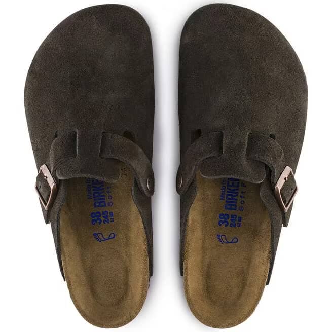 Birkenstock Boston Suede Clogs - Mocha - 660461 - Image 5