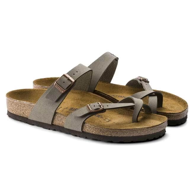Birkenstock Women's Mayari Birkibuc Sandals - Stone - 71071 - Image 3