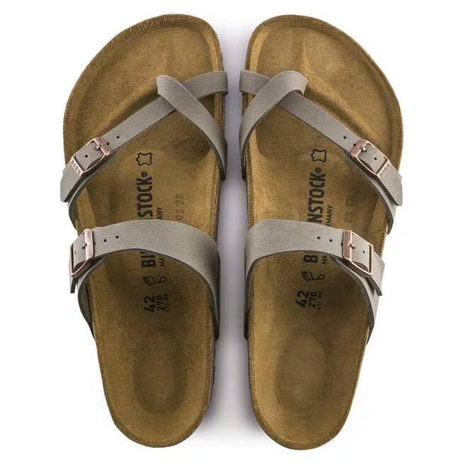 Birkenstock Women's Mayari Birkibuc Sandals - Stone - 71071 - Image 5