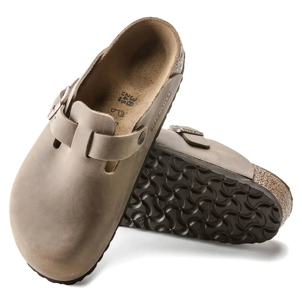 Birkenstock Boston Oiled Leather Clogs - Tobacco - 960811 - Image 3