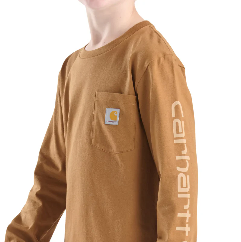 Carhartt Boy's Long Sleeve Graphic Pocket Tee Shirt