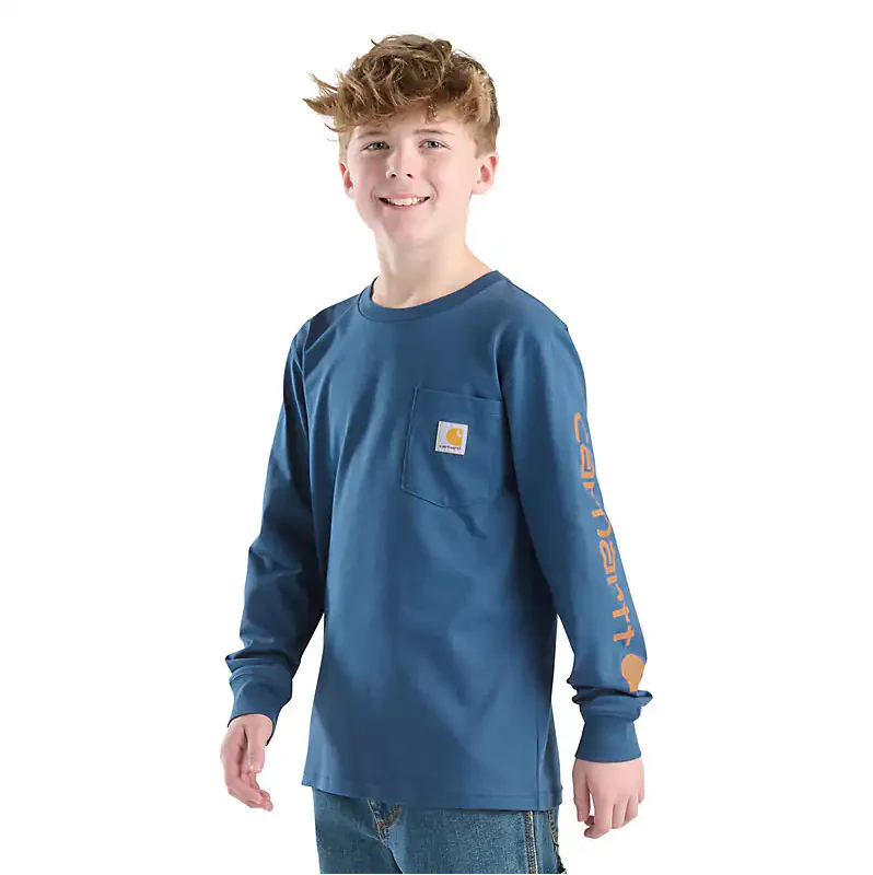 Carhartt Boy's Long Sleeve Graphic Pocket Tee Shirt - Image 2