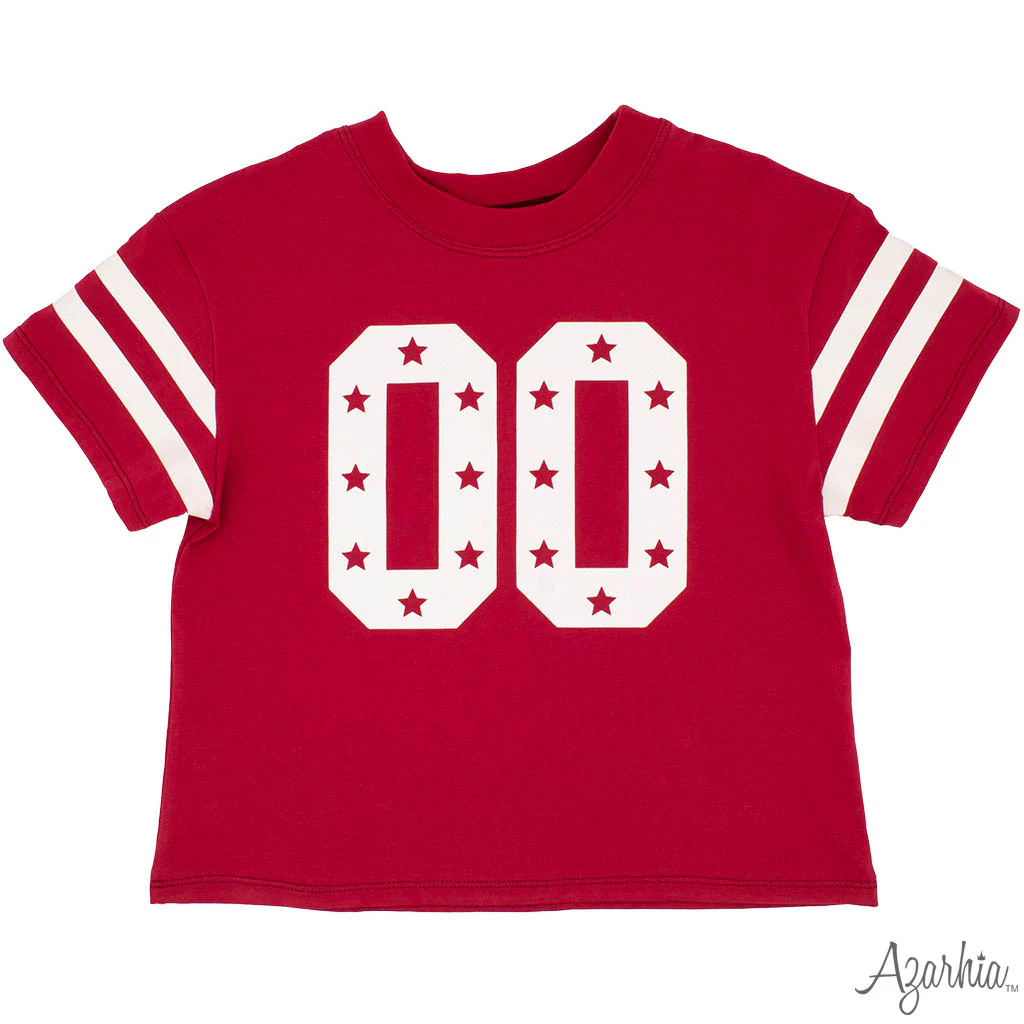 Azarhia Girl's Double Zero Stars Boxy Tee - Image 2