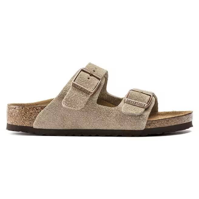 Birkenstock Kid's Arizona Suede Sandals - Taupe - 1021704 - Image 2