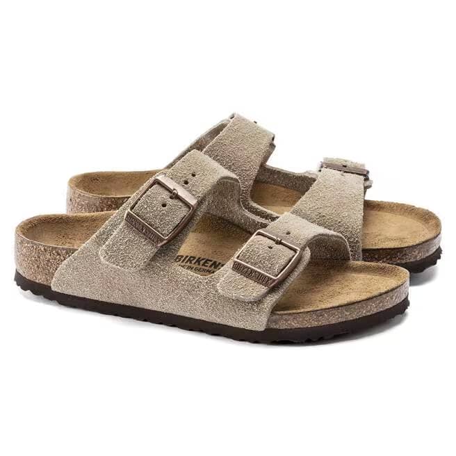 Birkenstock Kid's Arizona Suede Sandals - Taupe - 1021704 - Image 3