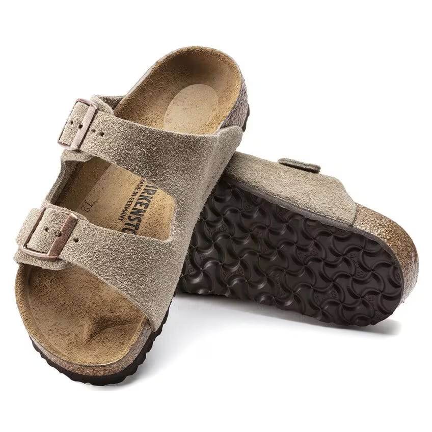 Birkenstock Kid's Arizona Suede Sandals - Taupe - 1021704 - Image 4