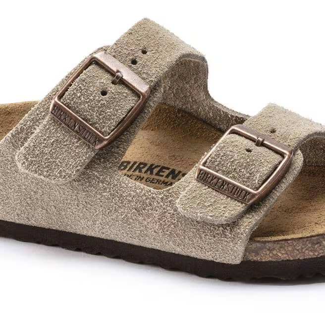 Birkenstock Kid's Arizona Suede Sandals - Taupe - 1021704 - Image 6