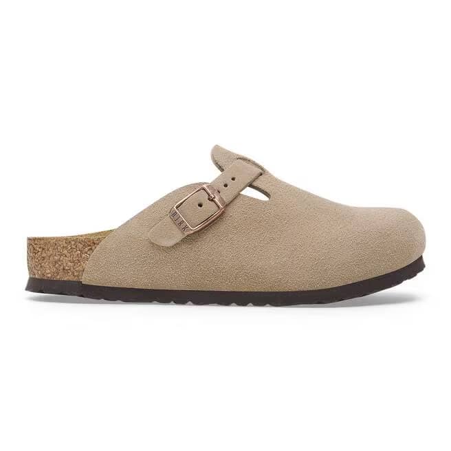Birkenstock Kids Boston Suede Clogs - Taupe - 1027875 - Image 2