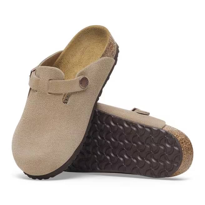 Birkenstock Kids Boston Suede Clogs - Taupe - 1027875 - Image 4