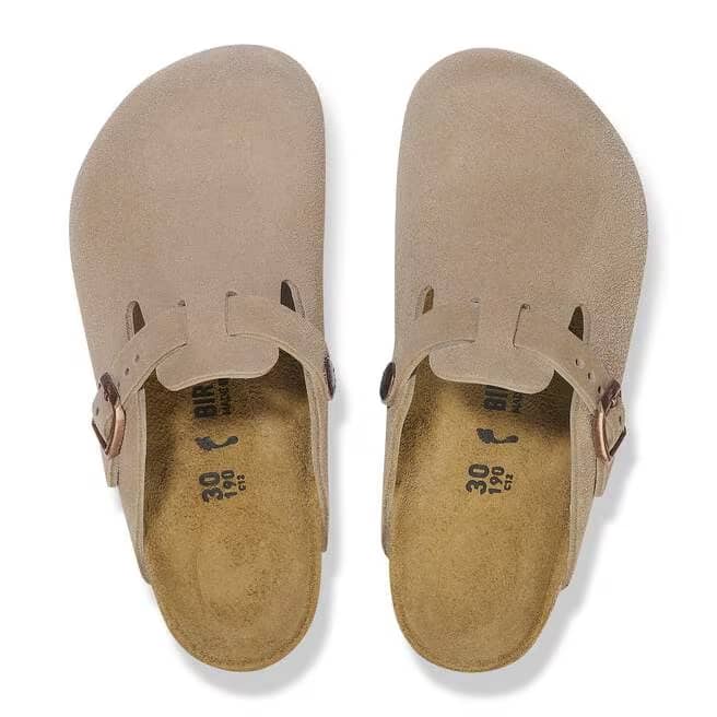 Birkenstock Kids Boston Suede Clogs - Taupe - 1027875 - Image 5