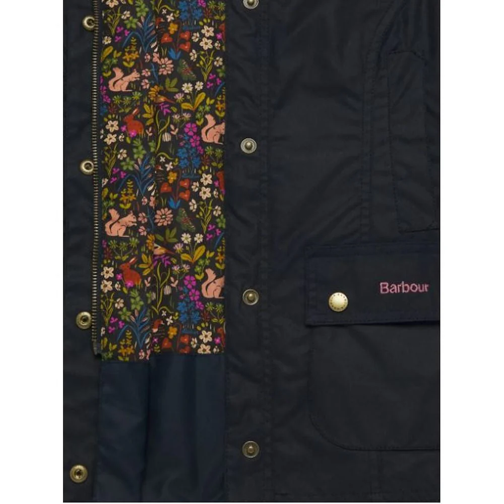 Barbour Girl's Hooded Beadnell Wax Jacket - Image 4