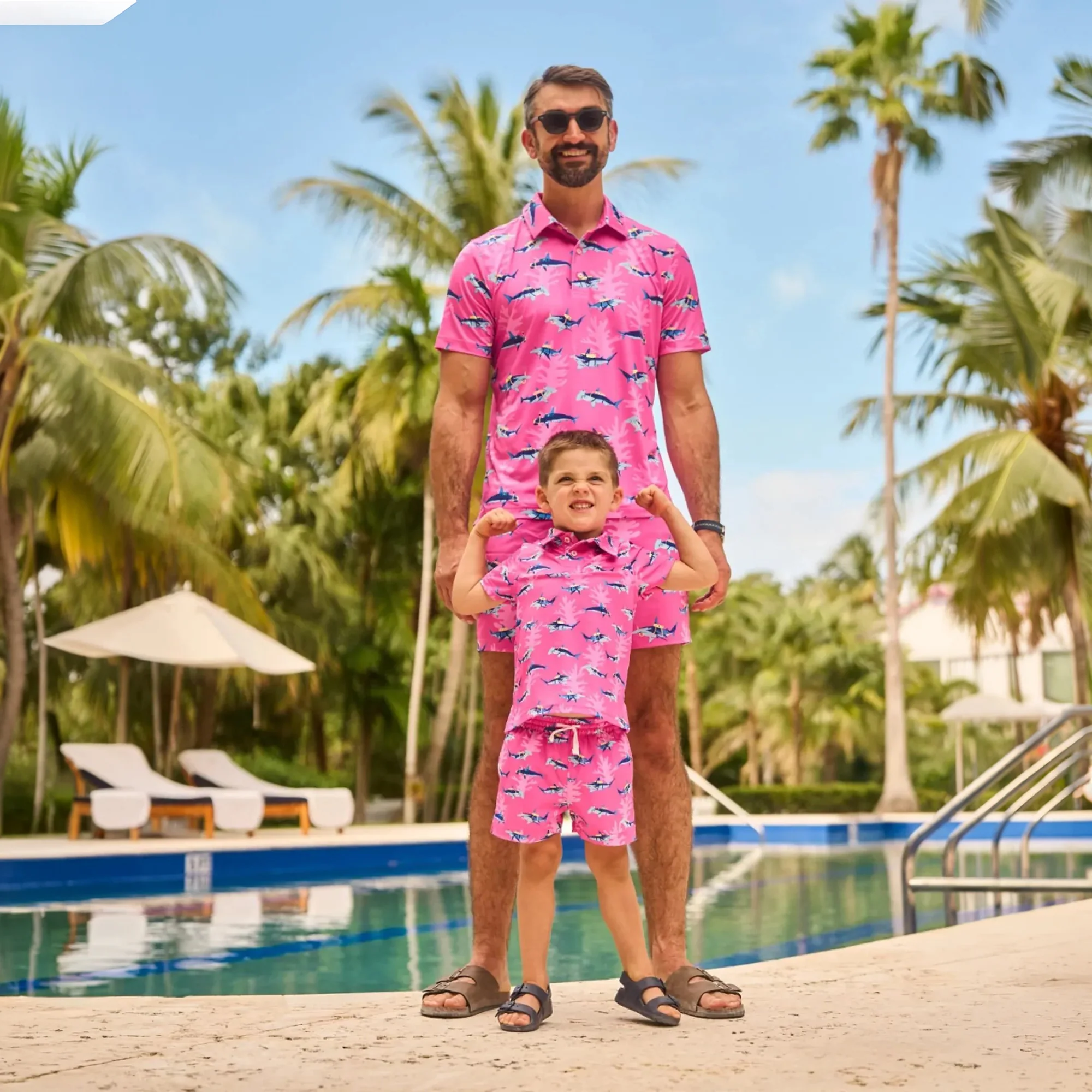 Chubbies Lil Great Pink Shark Polo - Image 2