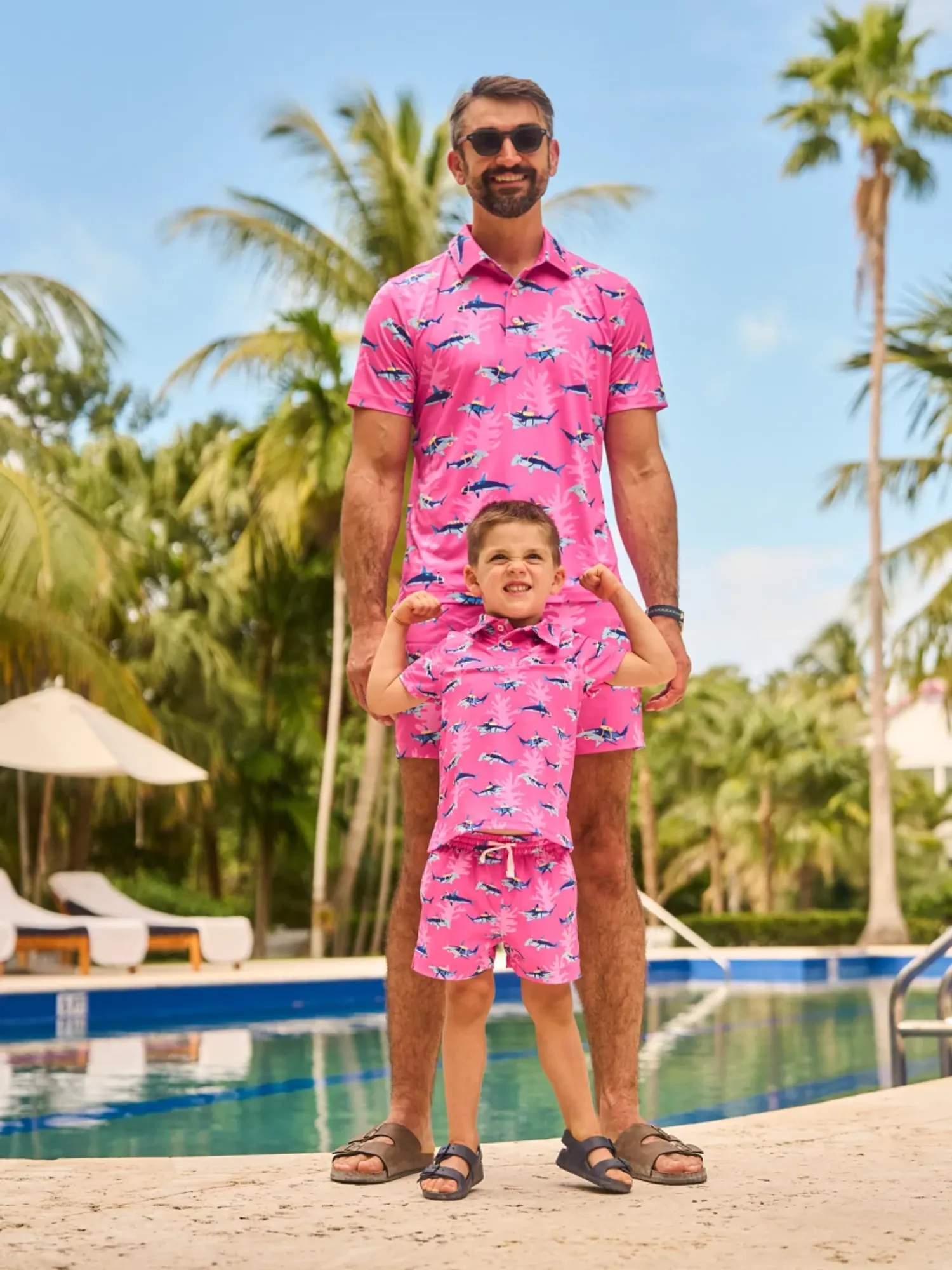 Chubbies Lil Great Pink Shark Swim Trunks - Image 5