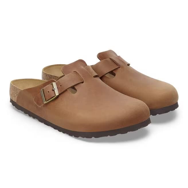 Birkenstock Men's Boston Oiled Leather Clogs - 1028179 - Image 3