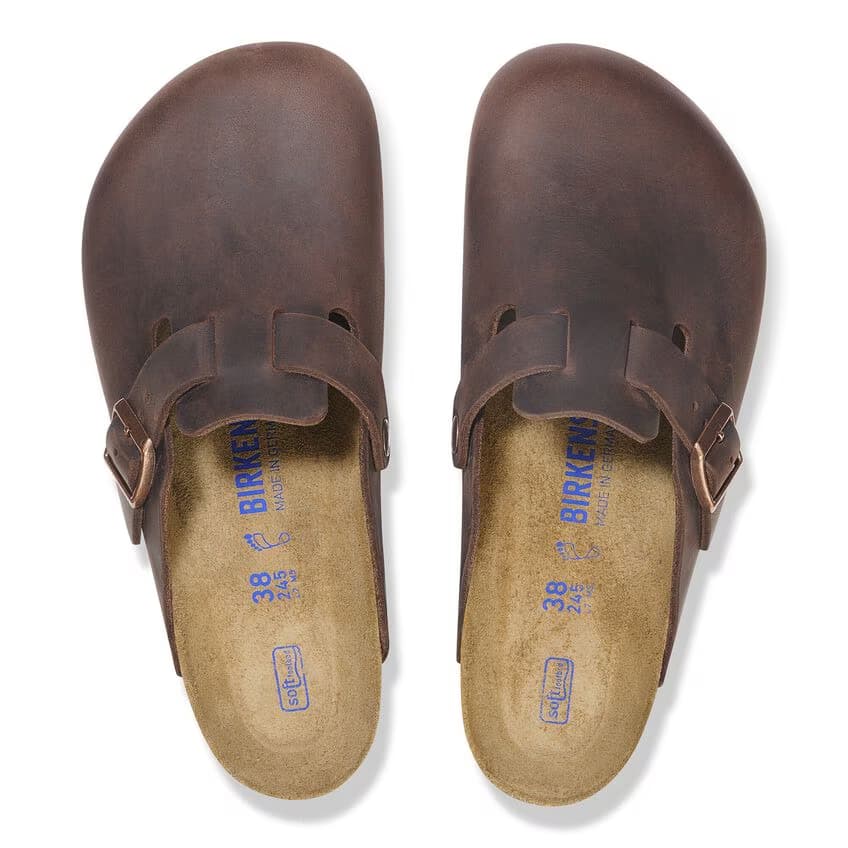Birkenstock Men's Boston Oiled Leather Clogs - Habana - 159711 - Image 5