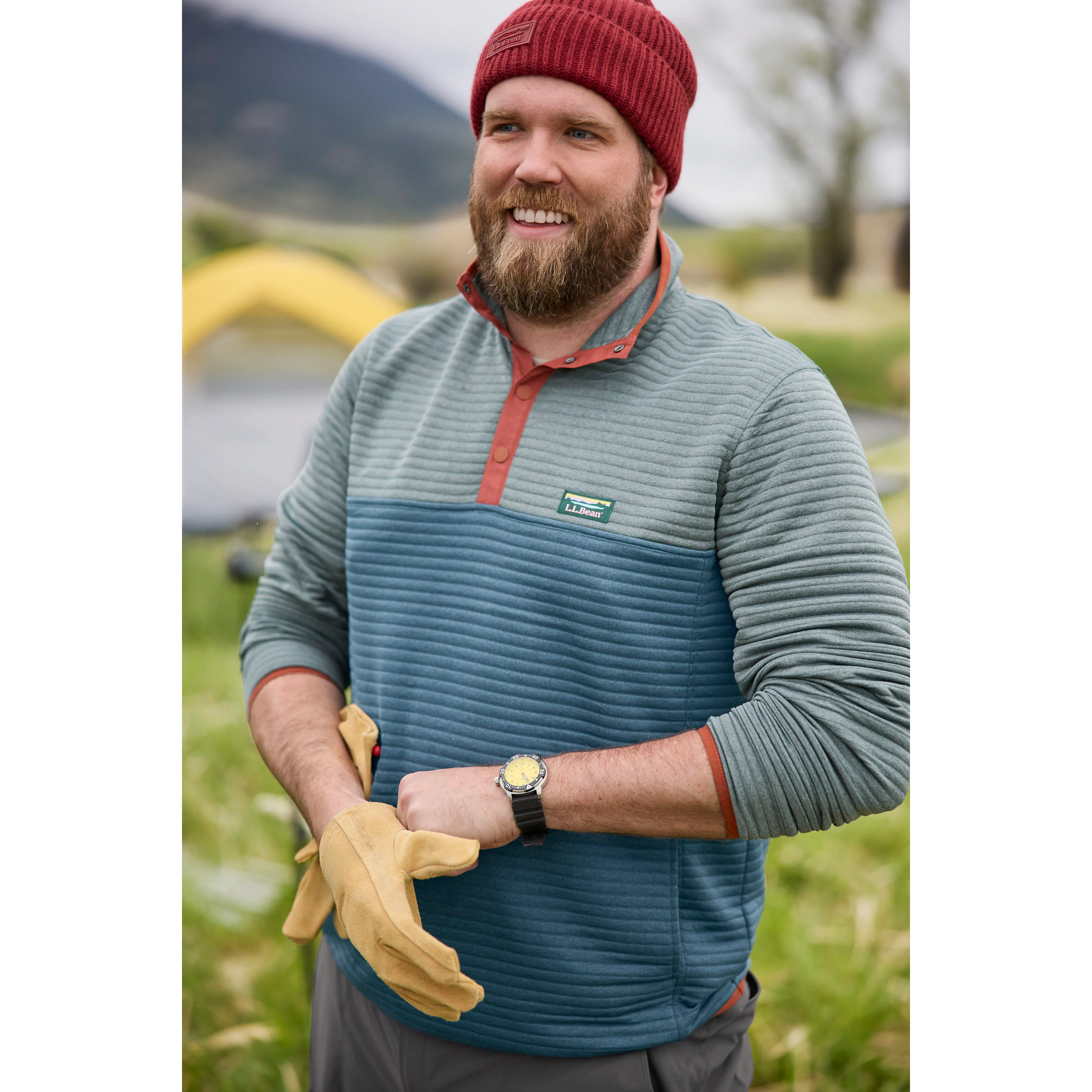 L.L. Bean Men's Airlight Knit Pullover - Color Block - Image 6