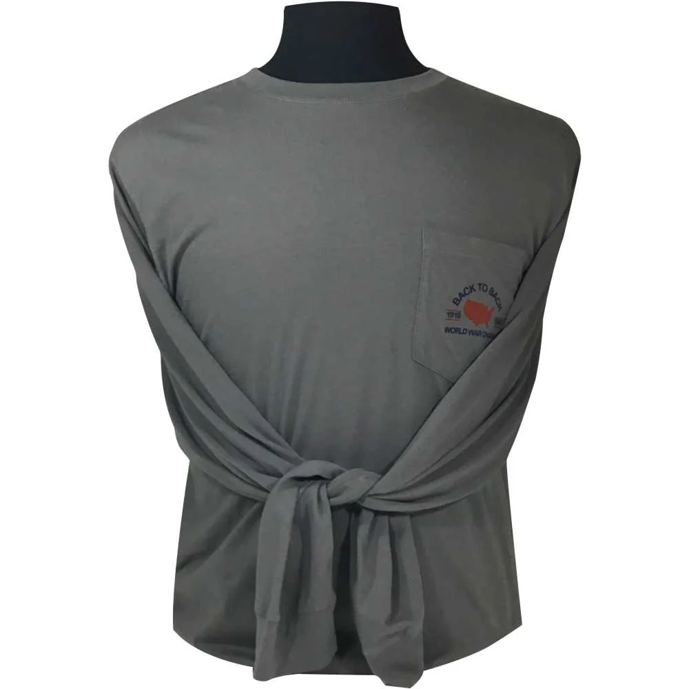 Men's Long Sleeve Back to Back Pocket Tee - Image 2