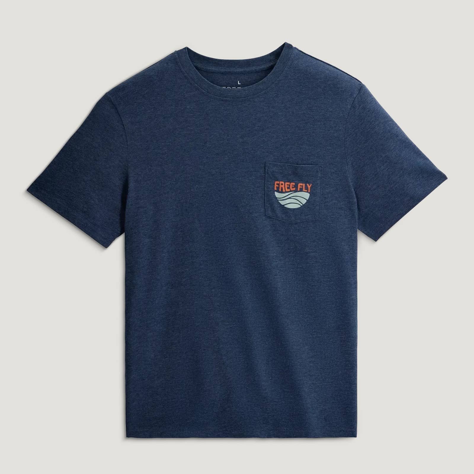 Free Fly Men's Blue Edge Pocket Tee - Image 2