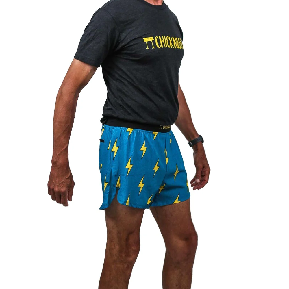 ChicknLegs Men's Bolt Half Split Shorts 4" - Image 2