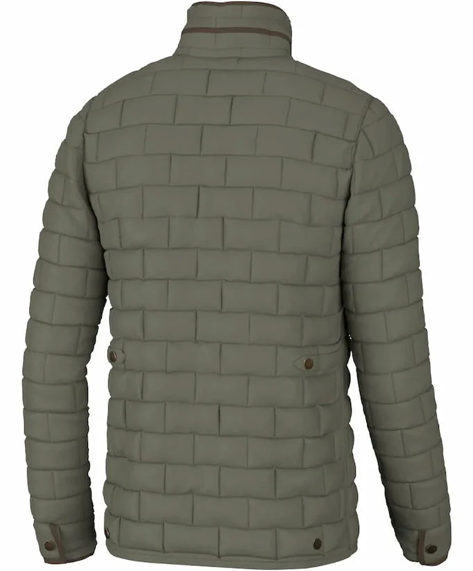 Local Boy Men's Brick Quilted Jacket - Image 4