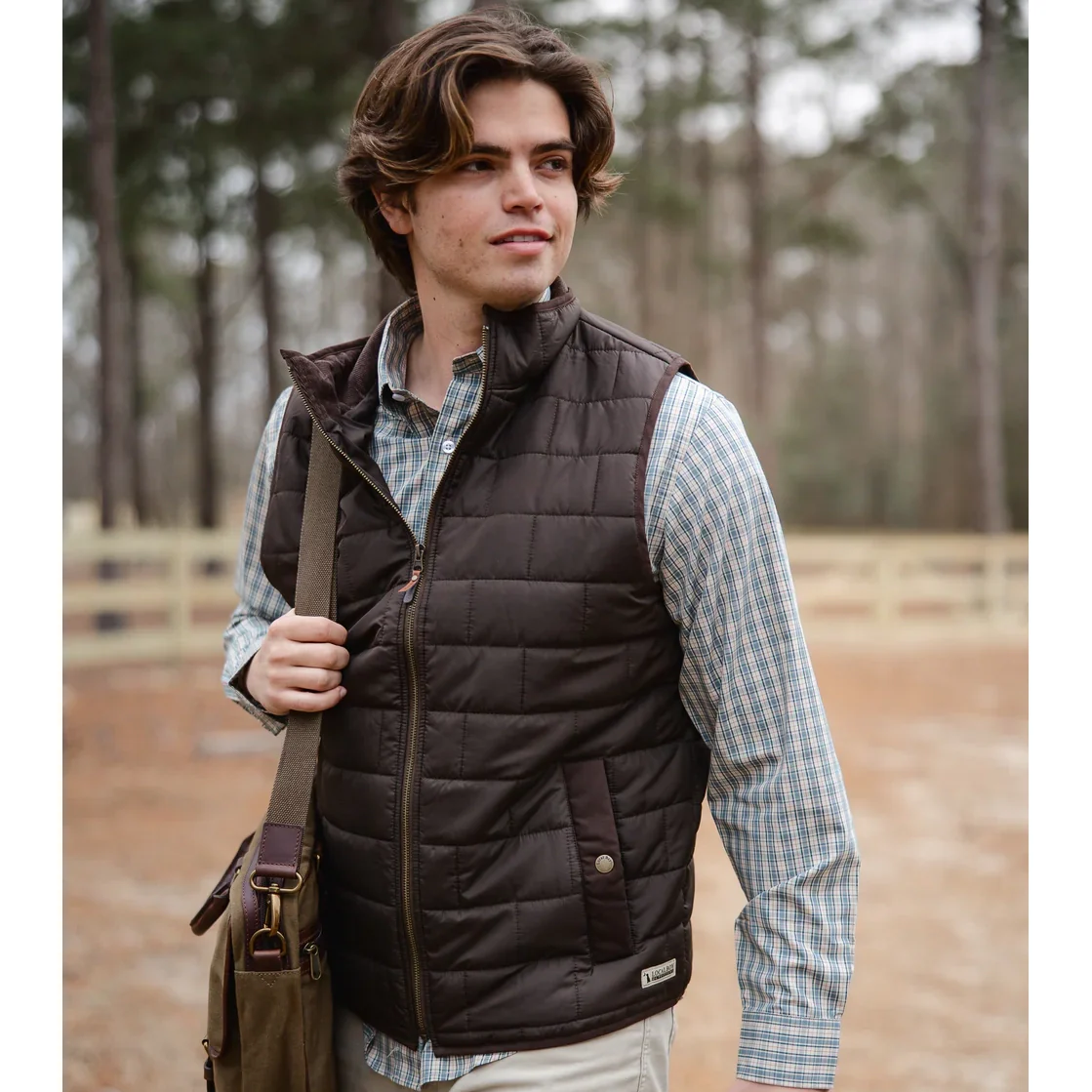 Local Boy Men's Brick Quilted Vest - Image 12