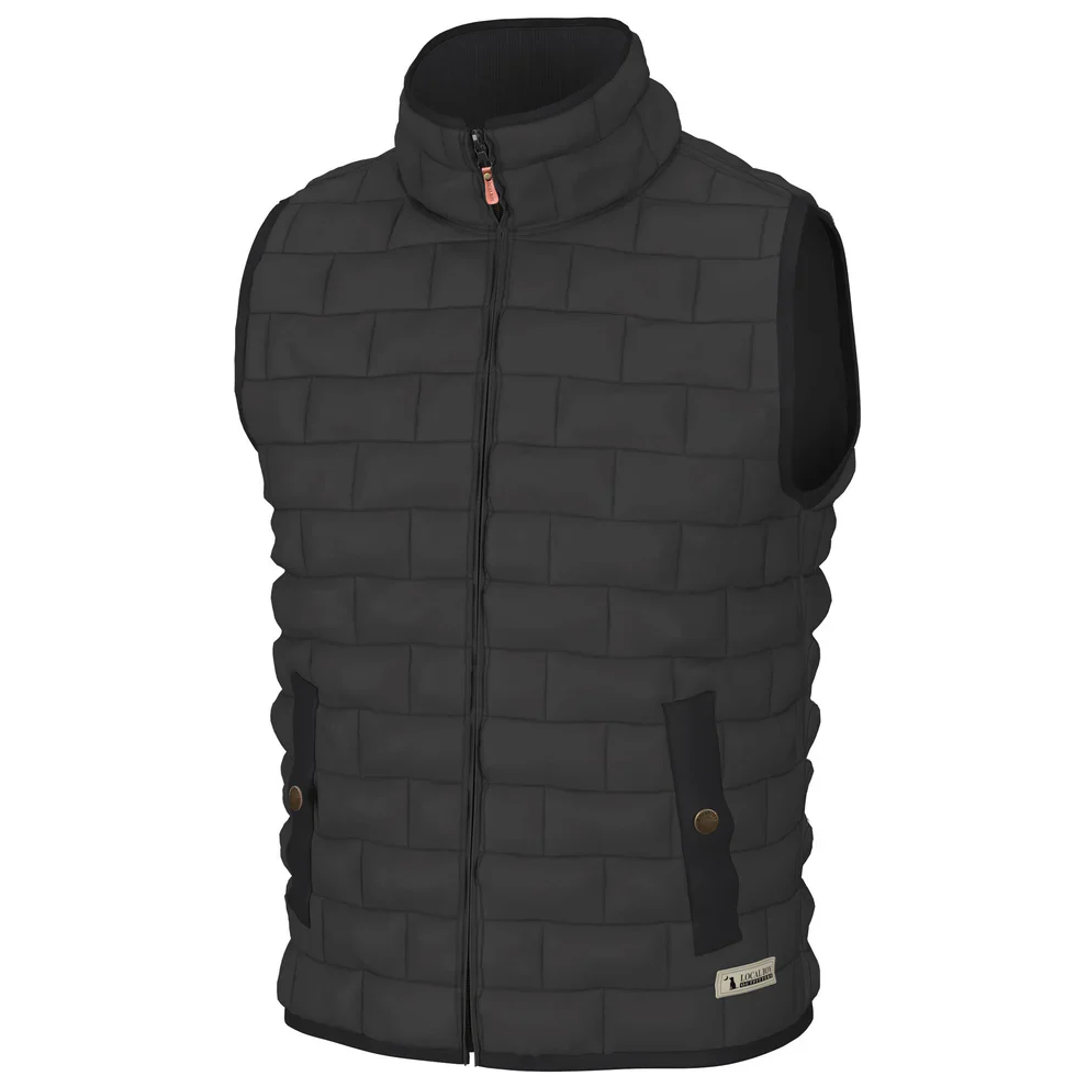 Local Boy Men's Brick Quilted Vest - Image 8