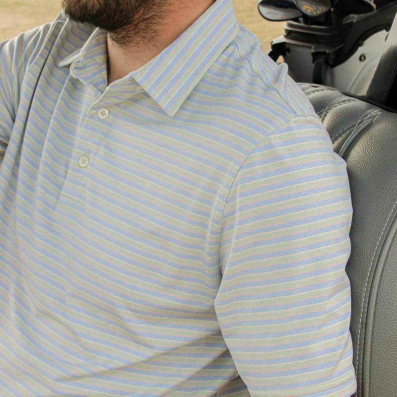 Southern Shirt Men's Cahaba Heather Stripe Polo - Image 5