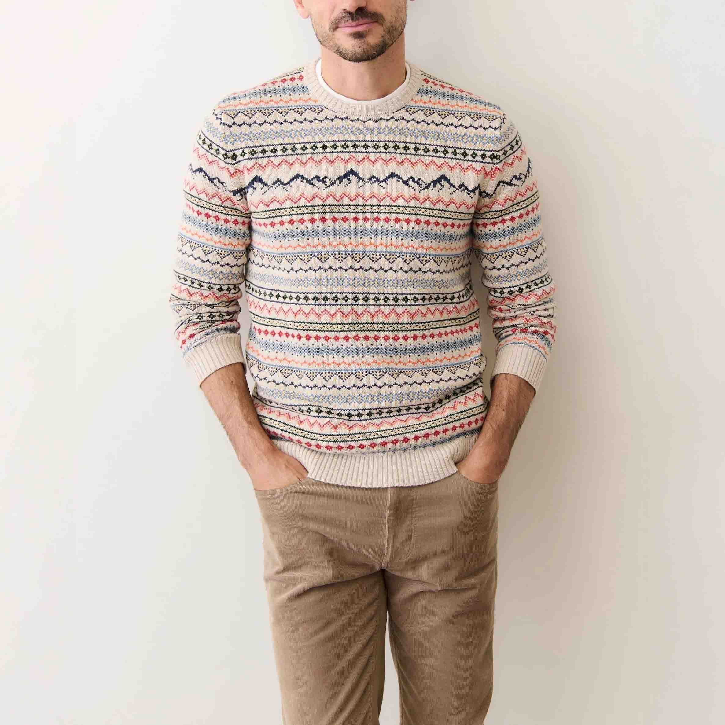 Marine Layer Men's Cali Fair Isle Crew Sweater - Image 2