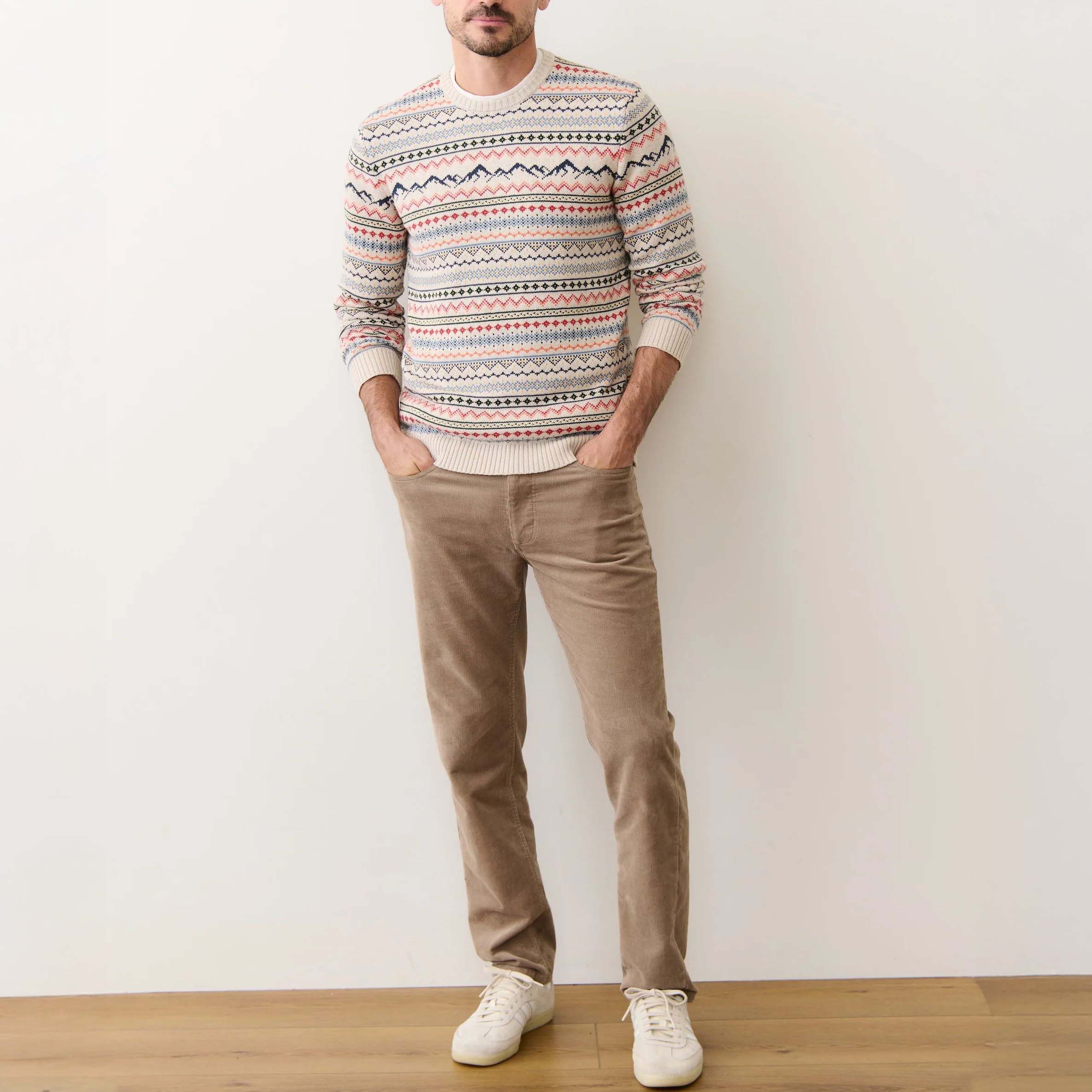 Marine Layer Men's Cali Fair Isle Crew Sweater - Image 4