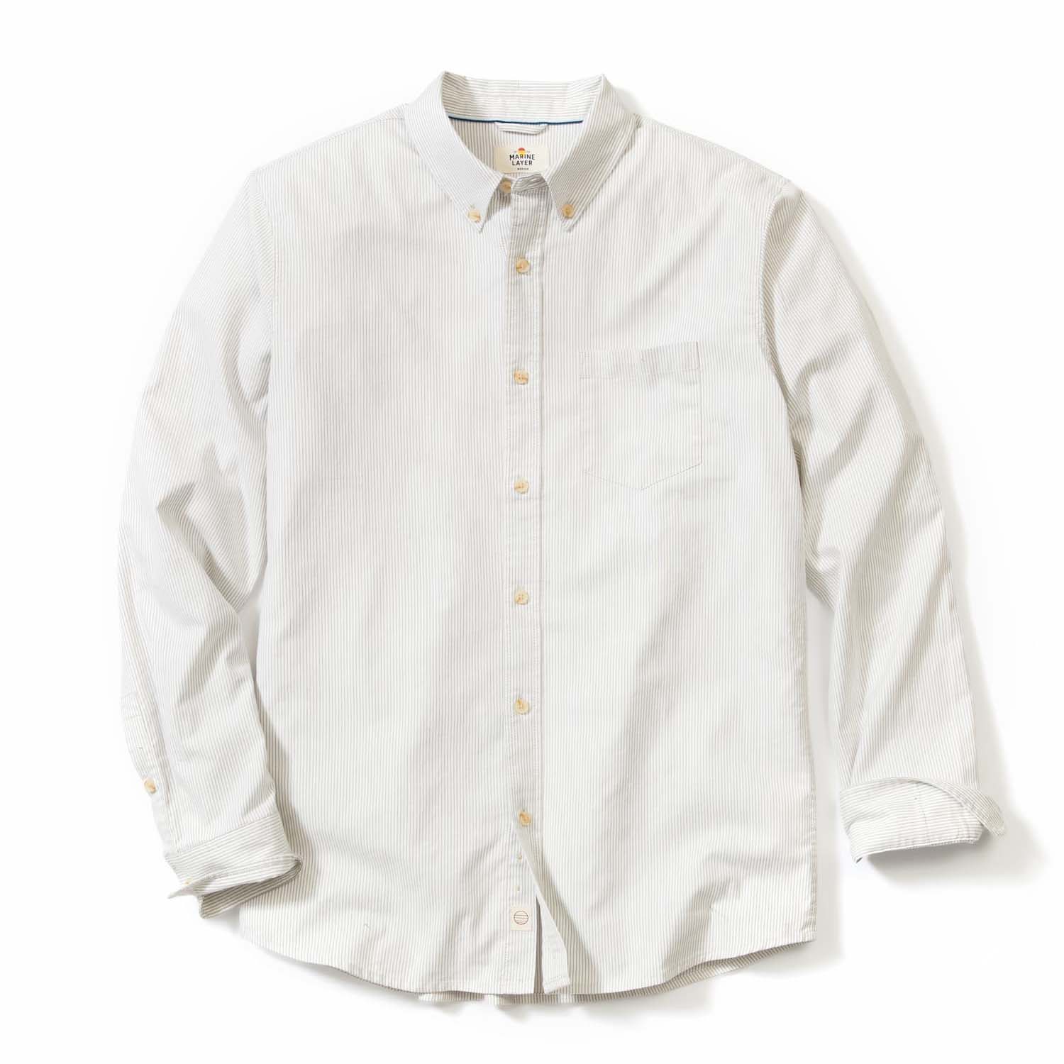 Marine Layer Men's California Oxford Long Sleeve Shirt