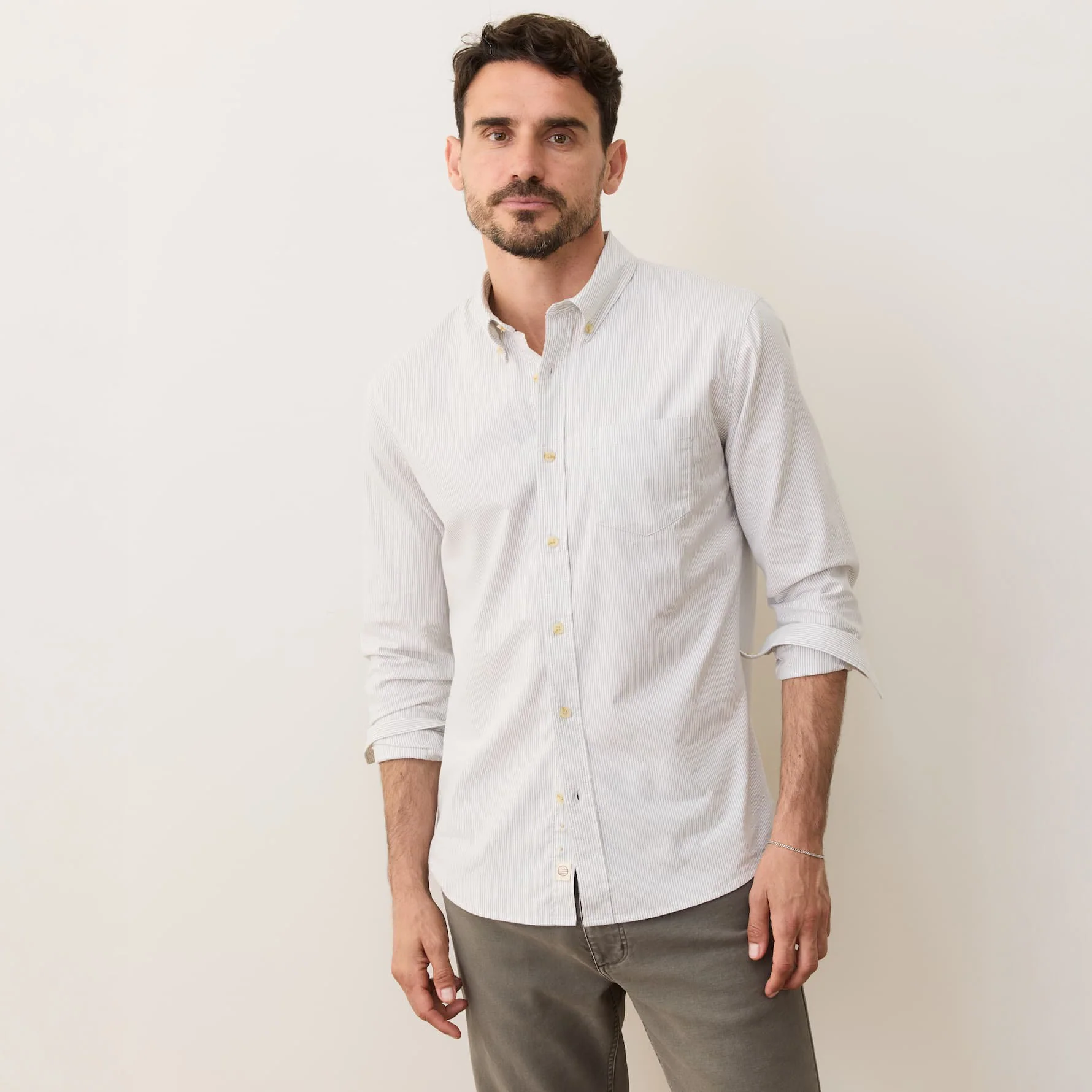 Marine Layer Men's California Oxford Long Sleeve Shirt - Image 2