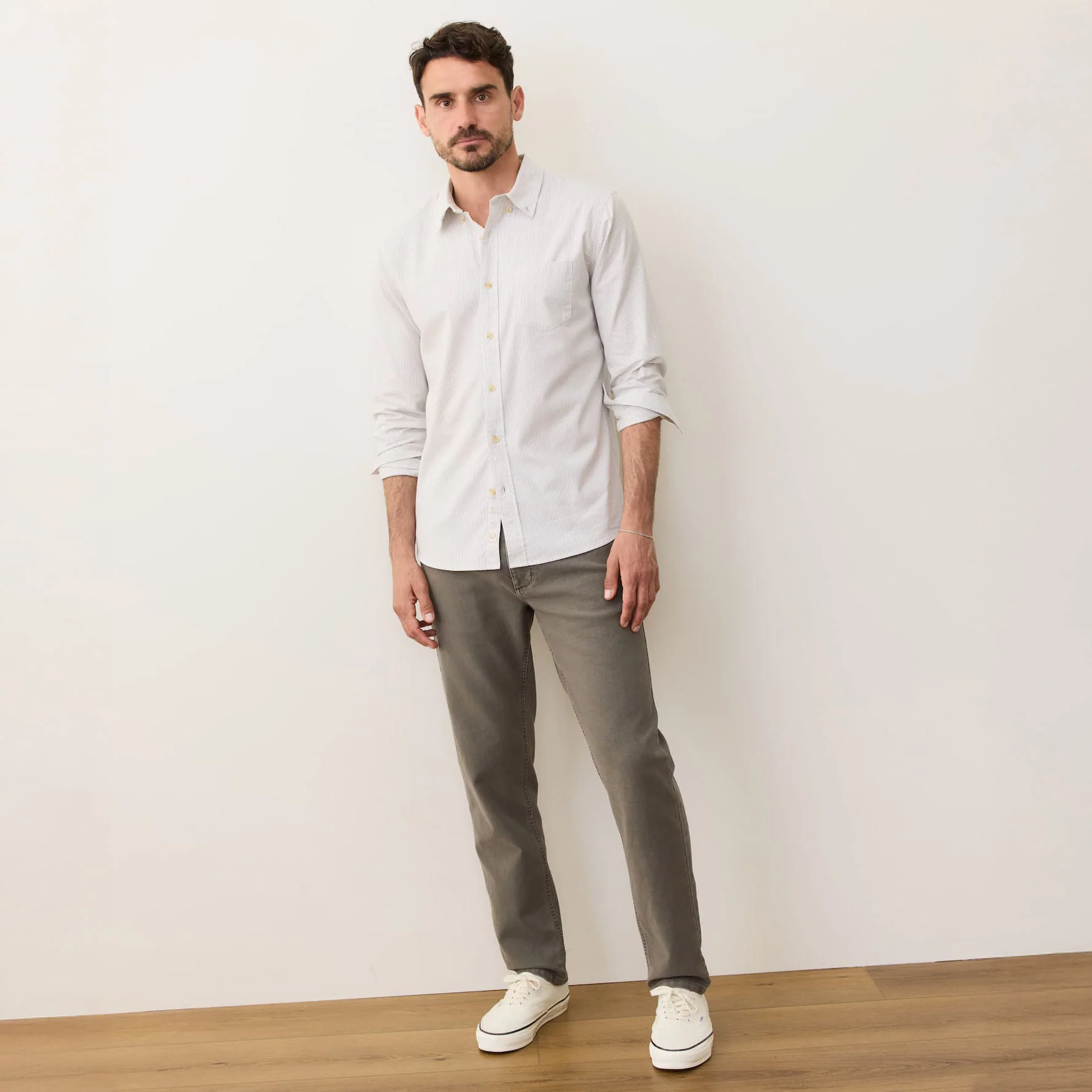 Marine Layer Men's California Oxford Long Sleeve Shirt - Image 4
