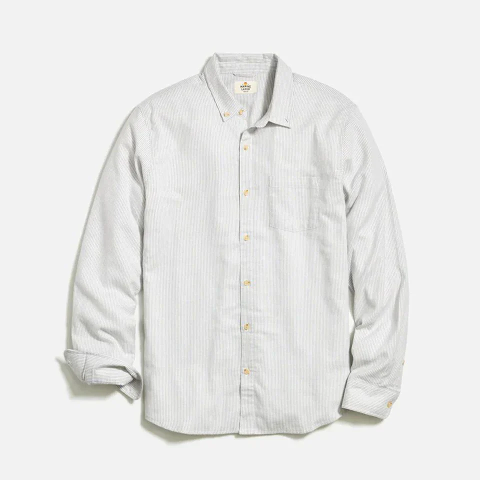 Marine Layer Men's California Oxford Long Sleeve Shirt - Image 5
