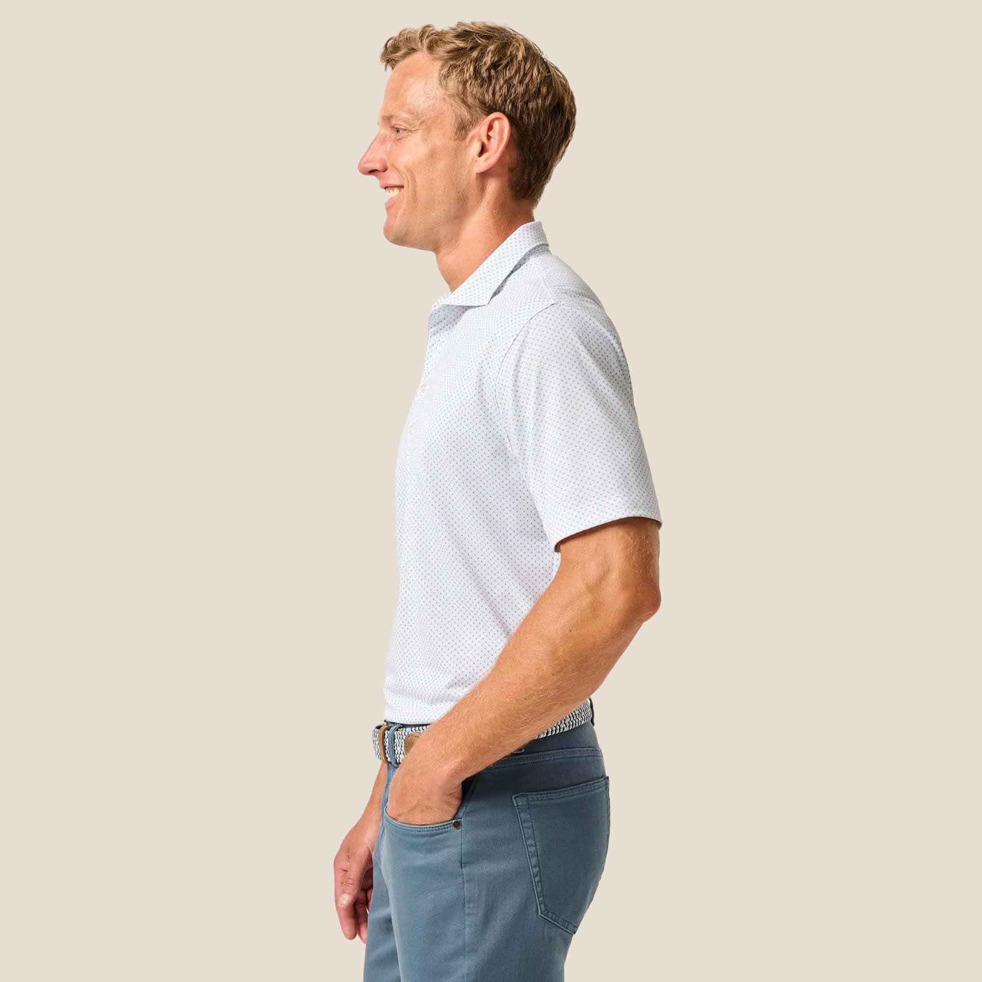 Johnnie-O Men's Cason Mesh Printed Polo - Image 3