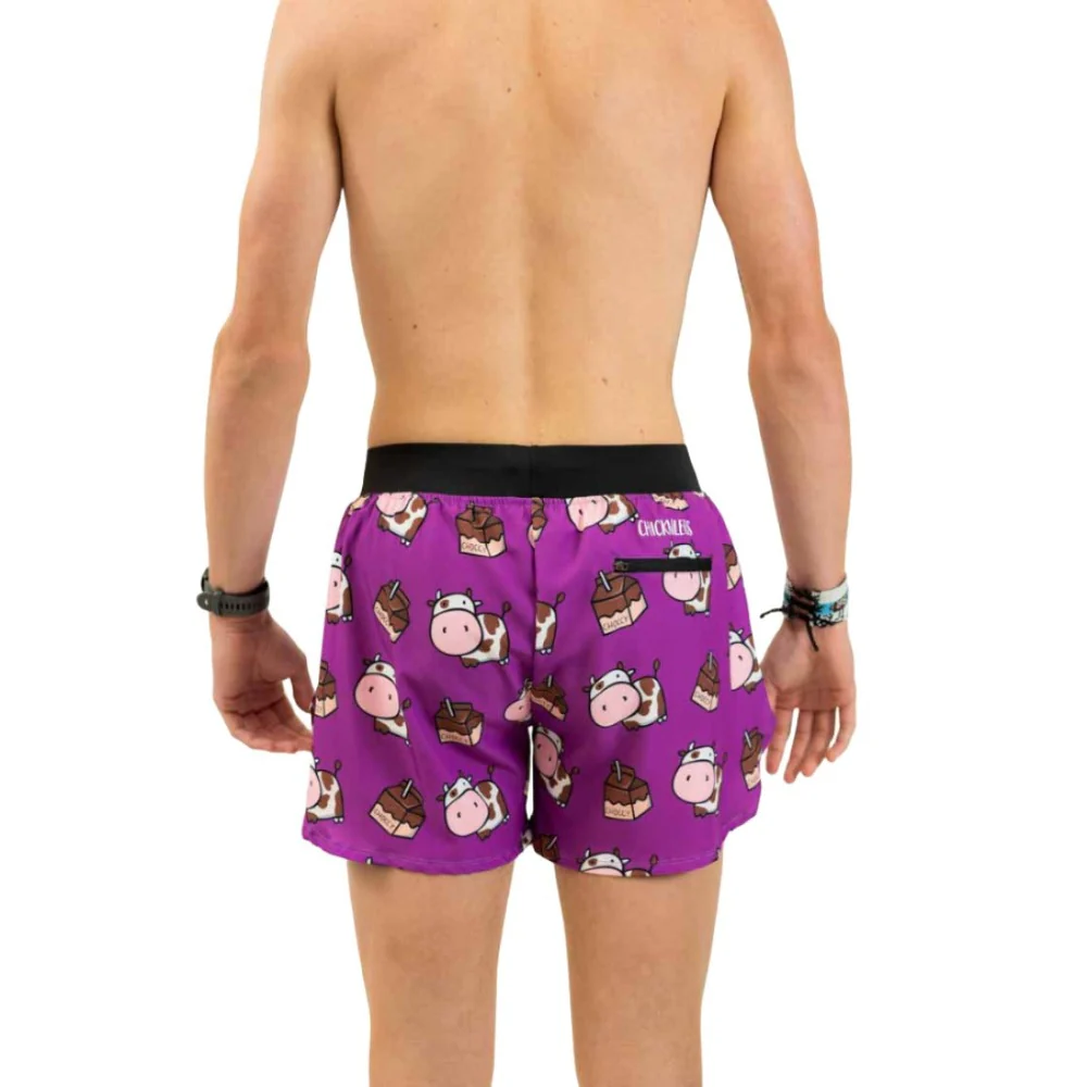 ChicknLegs Men's Choccy Cows Half Split Shorts 4" - Image 3