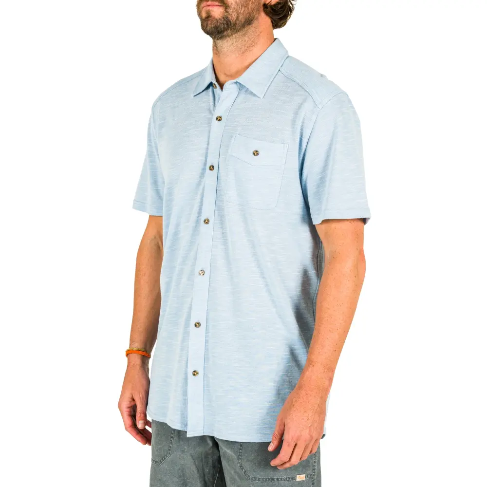 Marshwear Men's Coffin Point Knit Short Sleeve button-up Shirt - Image 3