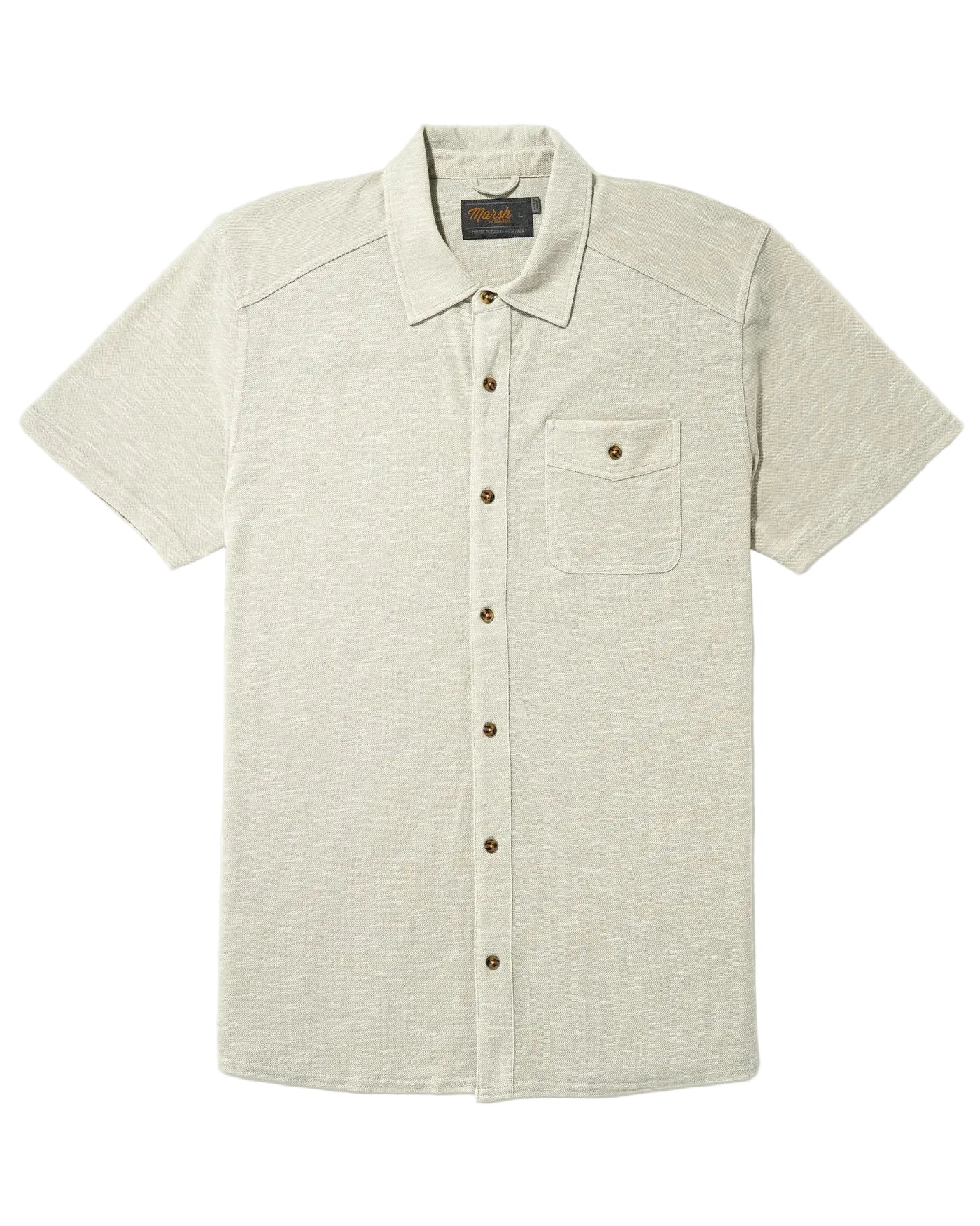 Marshwear Men's Coffin Point Knit Short Sleeve button-up Shirt - Image 5