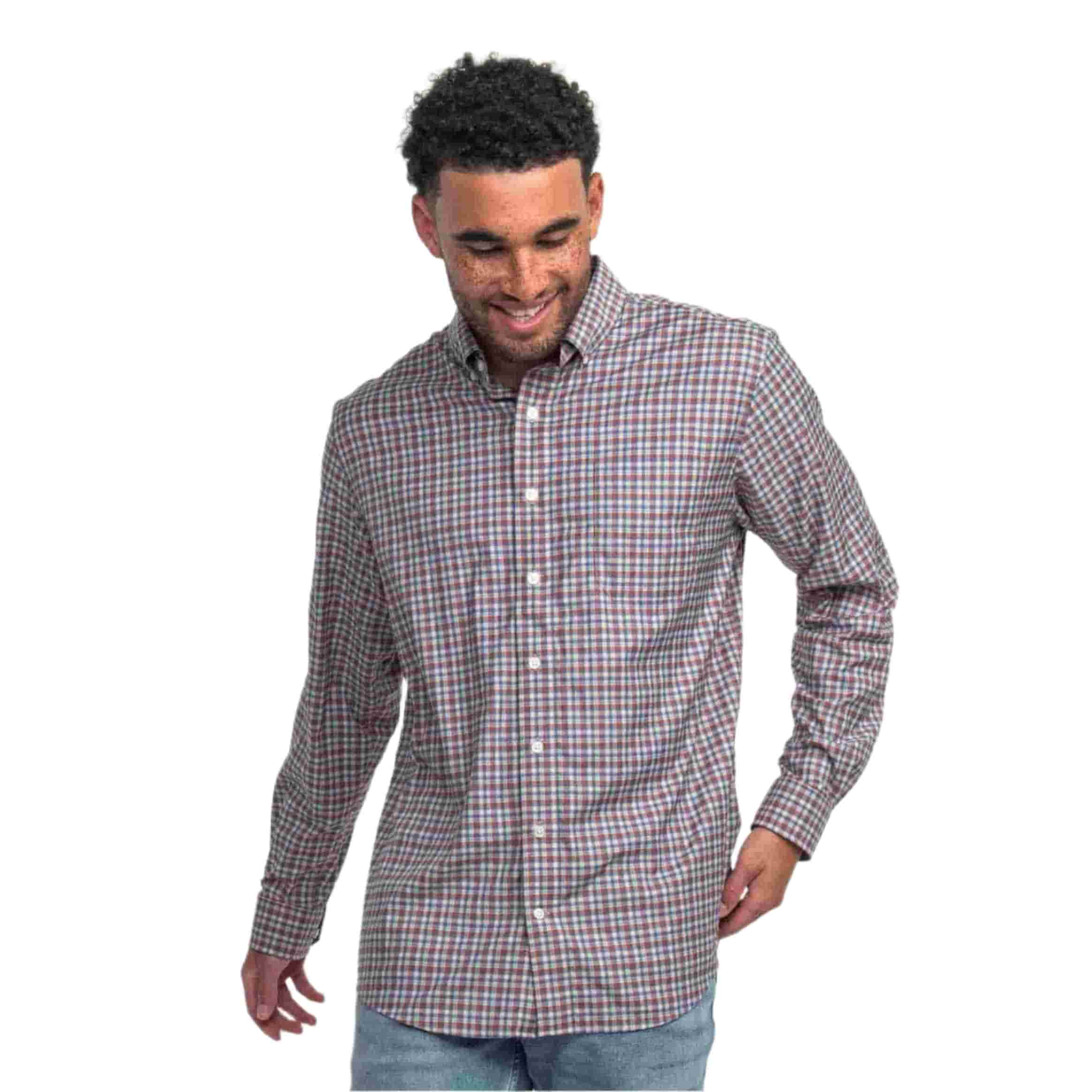 Southern Shirt Men's Columbia Plaid Long Sleeve Shirt - Image 2