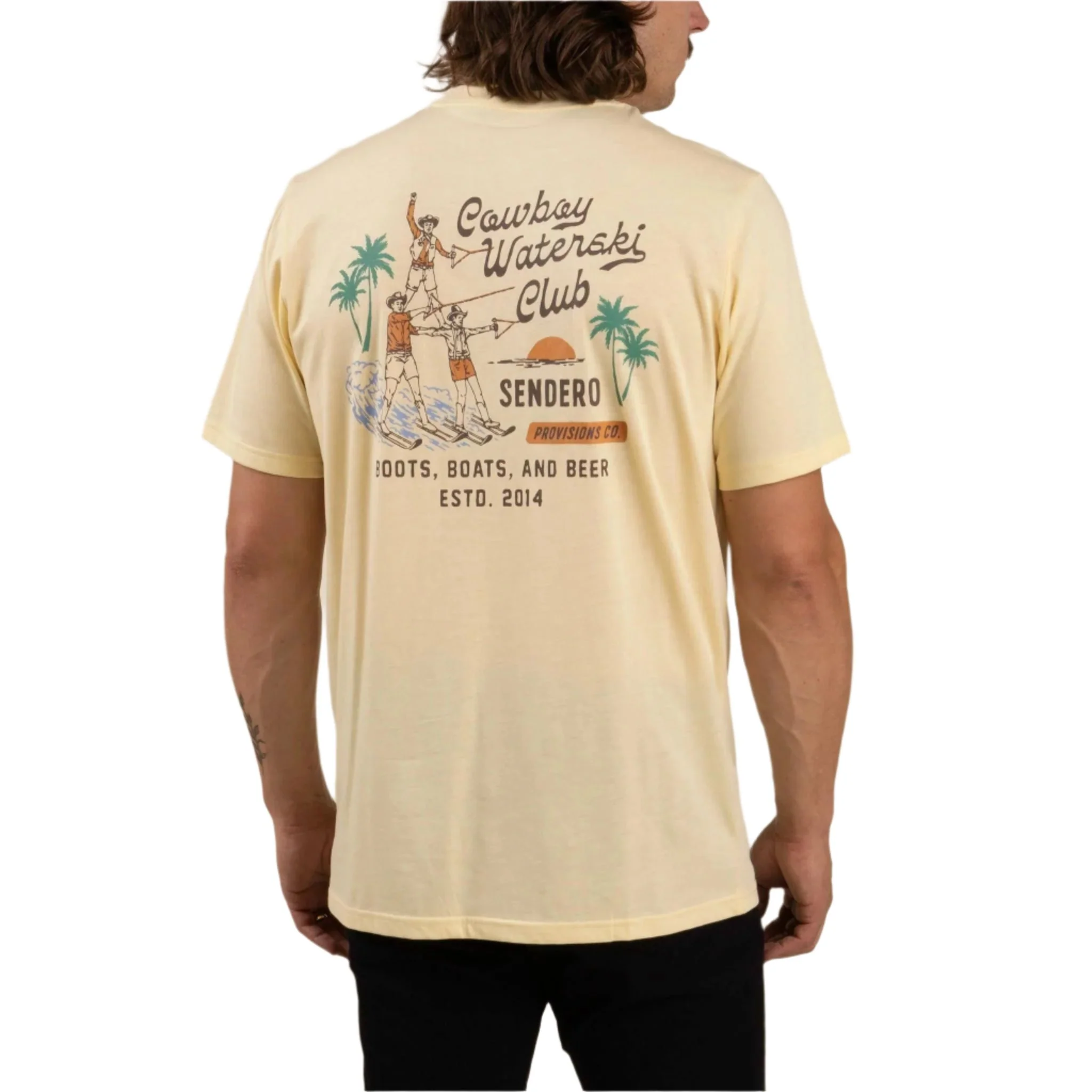 Sendero Men's Cowboy Waterski Club Short Sleeve T-Shirt - Image 3