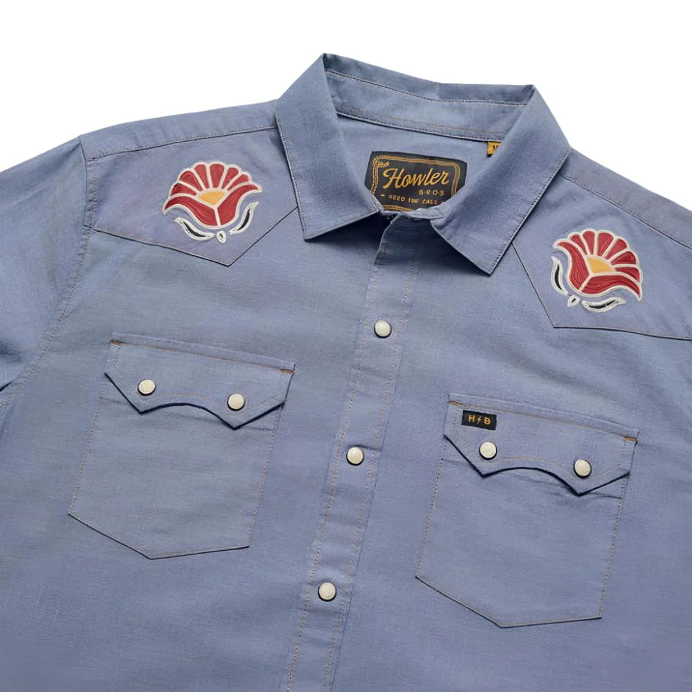 Howler Brothers Men's Crosscut Deluxe Long Sleeve Snapshirt - Image 2